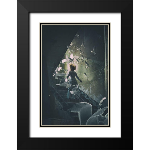 Do Black Modern Wood Framed Art Print with Double Matting by Cwikla, Ewa