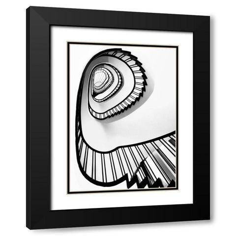 Untitled Black Modern Wood Framed Art Print with Double Matting by Sahin, Ercan