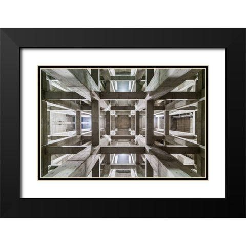 Ceiling Black Modern Wood Framed Art Print with Double Matting by Tetsurou, Kobayashi