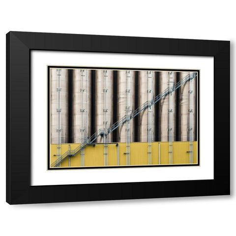 Industrial Part I Black Modern Wood Framed Art Print with Double Matting by Stalmans, Luc