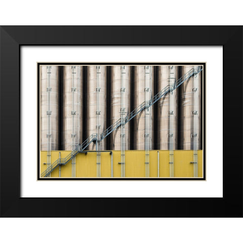 Industrial Part I Black Modern Wood Framed Art Print with Double Matting by Stalmans, Luc