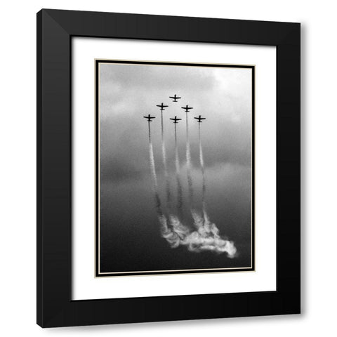 Six on Cloud Black Modern Wood Framed Art Print with Double Matting by Bunjamin (Abe), Antonyus