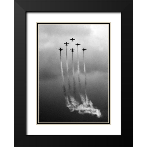 Six on Cloud Black Modern Wood Framed Art Print with Double Matting by Bunjamin (Abe), Antonyus