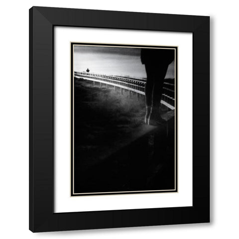 Are You Lonesome Tonight Black Modern Wood Framed Art Print with Double Matting by Mexia, Laura