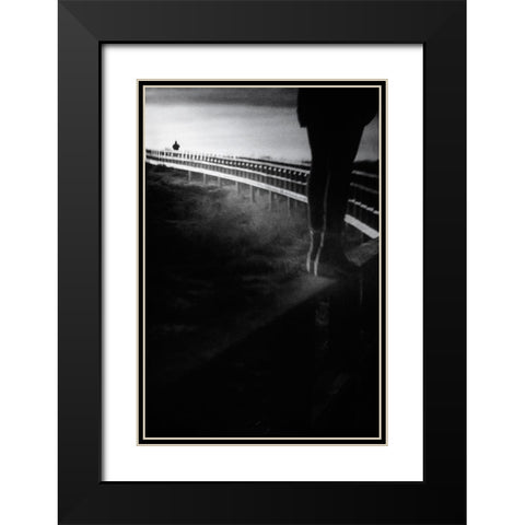 Are You Lonesome Tonight Black Modern Wood Framed Art Print with Double Matting by Mexia, Laura