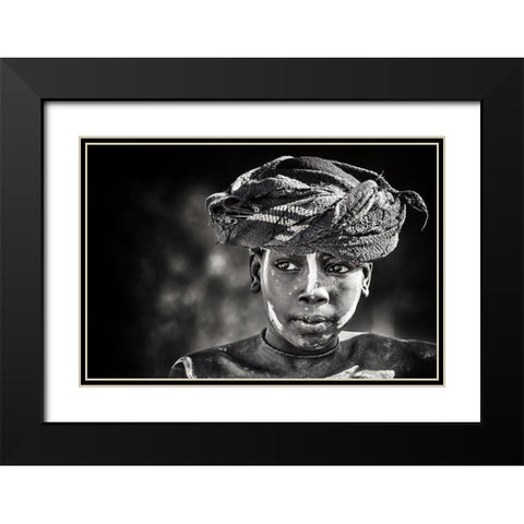 Africas Light Black Modern Wood Framed Art Print with Double Matting by Flour, Piet
