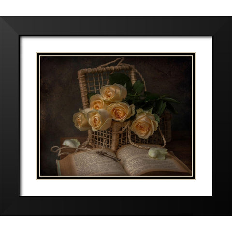 Secret Spring Black Modern Wood Framed Art Print with Double Matting by Perfoncio, Margareth