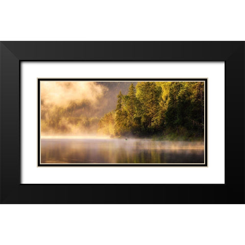 Enjoying Nature Black Modern Wood Framed Art Print with Double Matting by Gastager, Daniel