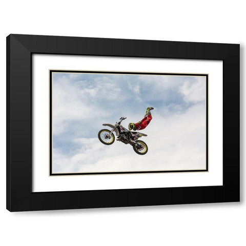 No Hands Superflyer Black Modern Wood Framed Art Print with Double Matting by Vlasceanu, Mircea