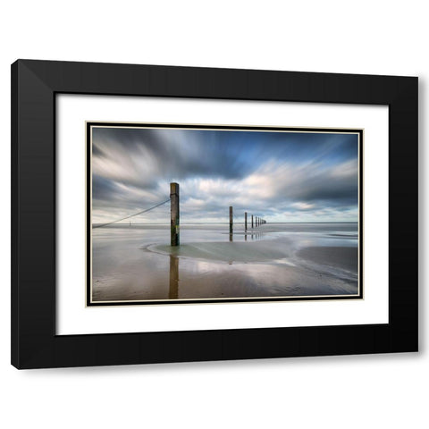 Still Standing Black Modern Wood Framed Art Print with Double Matting by Staelens, Christophe