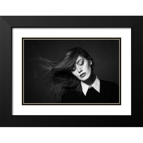 Storm Black Modern Wood Framed Art Print with Double Matting by Minaeian, Ehsan