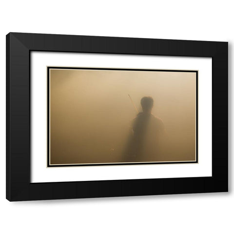 Yndi Halda 2 Black Modern Wood Framed Art Print with Double Matting by V., Stijn