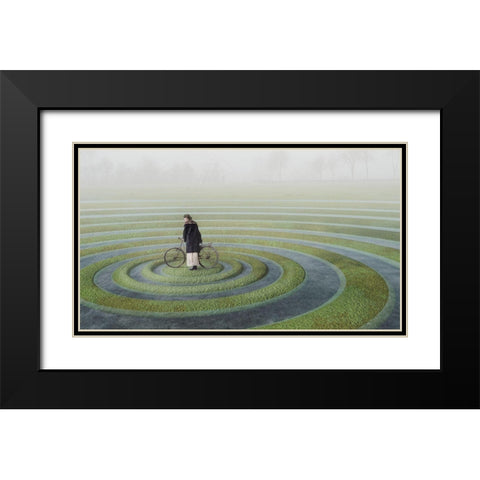 The Point Of No Return Black Modern Wood Framed Art Print with Double Matting by Margraff, Esther
