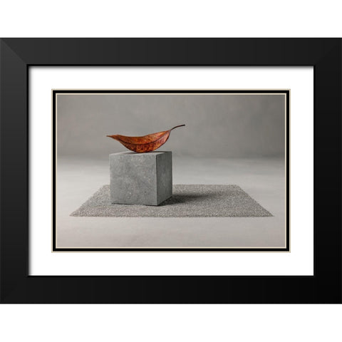 Out Of Time Black Modern Wood Framed Art Print with Double Matting by Verot, Christophe