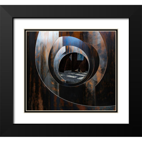 Lightdispencer I Black Modern Wood Framed Art Print with Double Matting by Stalmans, Luc