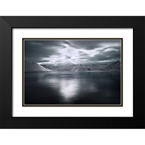 Magic Moment Black Modern Wood Framed Art Print with Double Matting by Luca, Liloni