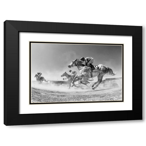 Birdsville Through The Dust Black Modern Wood Framed Art Print with Double Matting by Lee Chapman, Sharon