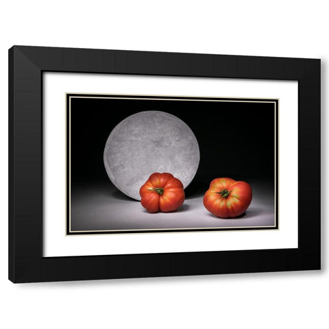 Full Moon Black Modern Wood Framed Art Print with Double Matting by Verot, Christophe