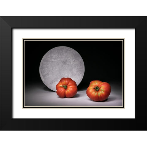 Full Moon Black Modern Wood Framed Art Print with Double Matting by Verot, Christophe