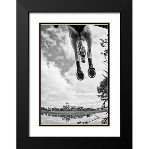 Equine Flight Black Modern Wood Framed Art Print with Double Matting by Lee Chapman, Sharon