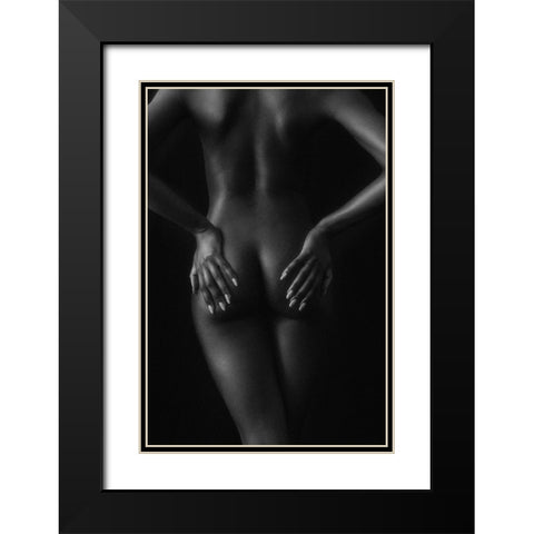 Untitled Black Modern Wood Framed Art Print with Double Matting by Pandya, Hardik