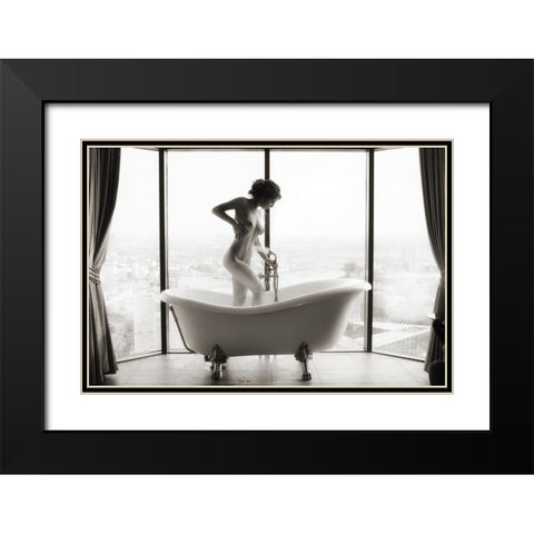 Highbath Black Modern Wood Framed Art Print with Double Matting by Goryunov, Georgy