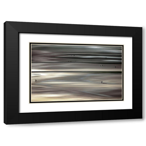 Low Tide Black Modern Wood Framed Art Print with Double Matting by Depaepe, Yvette