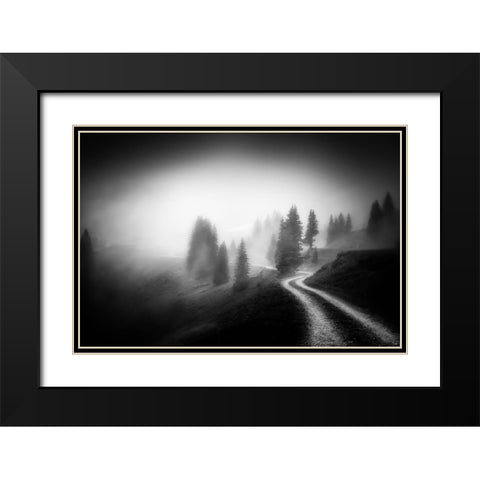 In The Mountains Black Modern Wood Framed Art Print with Double Matting by Keller, Nic