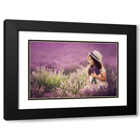 Lili Black Modern Wood Framed Art Print with Double Matting by Kvaltinova, Jana