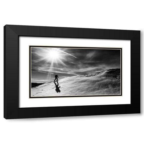 Way To The Summit Black Modern Wood Framed Art Print with Double Matting by Rebro, Marcel