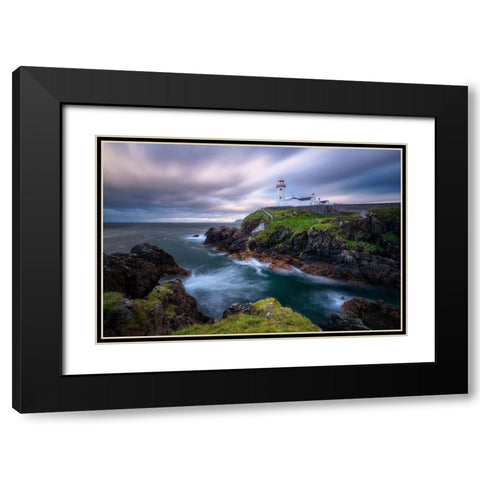 Fanad Head Lighthouse Black Modern Wood Framed Art Print with Double Matting by Gastager, Daniel