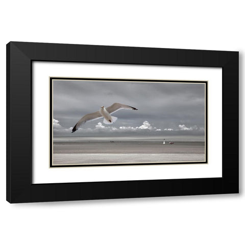 Seaside Mood Black Modern Wood Framed Art Print with Double Matting by Depaepe, Yvette