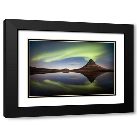 Silent Eruption Black Modern Wood Framed Art Print with Double Matting by Svoboda MQEP, Peter