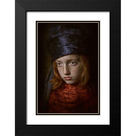 Old Fashion Boy Black Modern Wood Framed Art Print with Double Matting by Kayen-Mouthaan, Carola