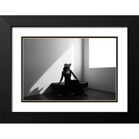 NT Black Modern Wood Framed Art Print with Double Matting by Medeiros, Paulo