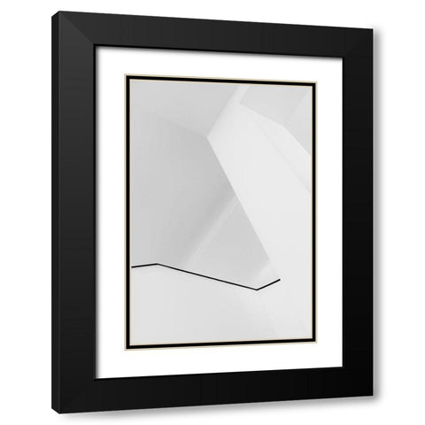 Stairwell In High Key Black Modern Wood Framed Art Print with Double Matting by Van Son, Greetje