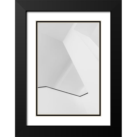 Stairwell In High Key Black Modern Wood Framed Art Print with Double Matting by Van Son, Greetje