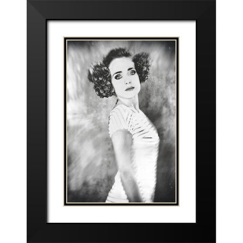 Hydrangea-2 Black Modern Wood Framed Art Print with Double Matting by Renzulli, Antonella