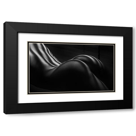 Body Zebra Stripes 5 Black Modern Wood Framed Art Print with Double Matting by Dixon, Colin