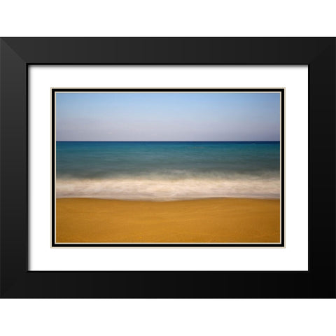 Coastal Colours Black Modern Wood Framed Art Print with Double Matting by Baglar, Hasan