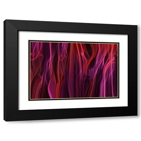 Volatile Curtains Black Modern Wood Framed Art Print with Double Matting by Westum, Heidi