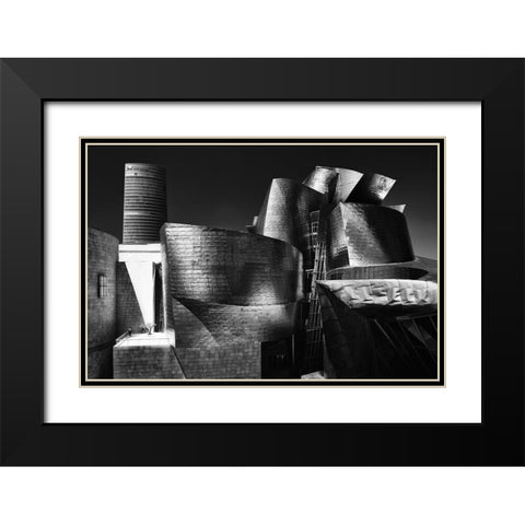 Last Man-Last Tree Black Modern Wood Framed Art Print with Double Matting by Denis