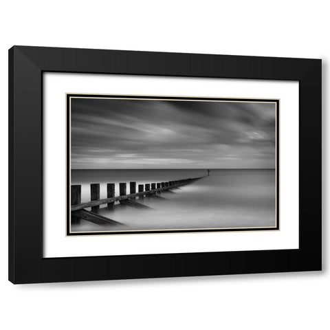 Quiet Evening Black Modern Wood Framed Art Print with Double Matting by Erik Rosenborg, Jon