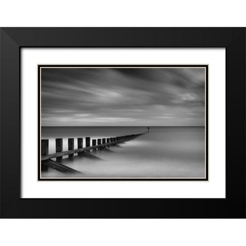 Quiet Evening Black Modern Wood Framed Art Print with Double Matting by Erik Rosenborg, Jon