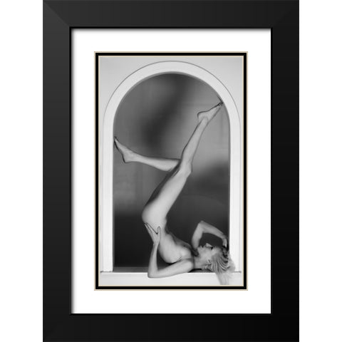 Framed Beauty 1 Black Modern Wood Framed Art Print with Double Matting by Dixon, Colin