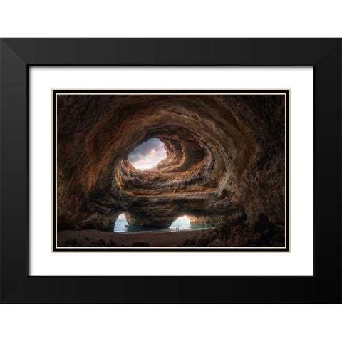 3Rd Eye Cave Black Modern Wood Framed Art Print with Double Matting by Pablo De, Juan