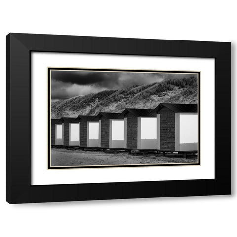 Beach Black Modern Wood Framed Art Print with Double Matting by Bauer, Andreas