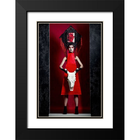 Russian Fashion 2 Black Modern Wood Framed Art Print with Double Matting by Smirnov, Sergei