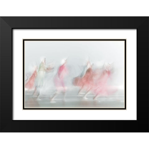Red In Light Black Modern Wood Framed Art Print with Double Matting by Saremi, Ali
