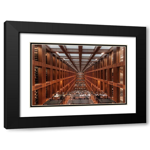 Library In Berlin. Black Modern Wood Framed Art Print with Double Matting by Cuomo, Massimo
